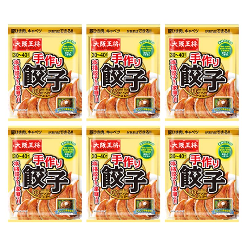 Amazon.co.jp: [6袋] 大阪王将 手作り餃子の素 30〜40個分×6袋 : 食品